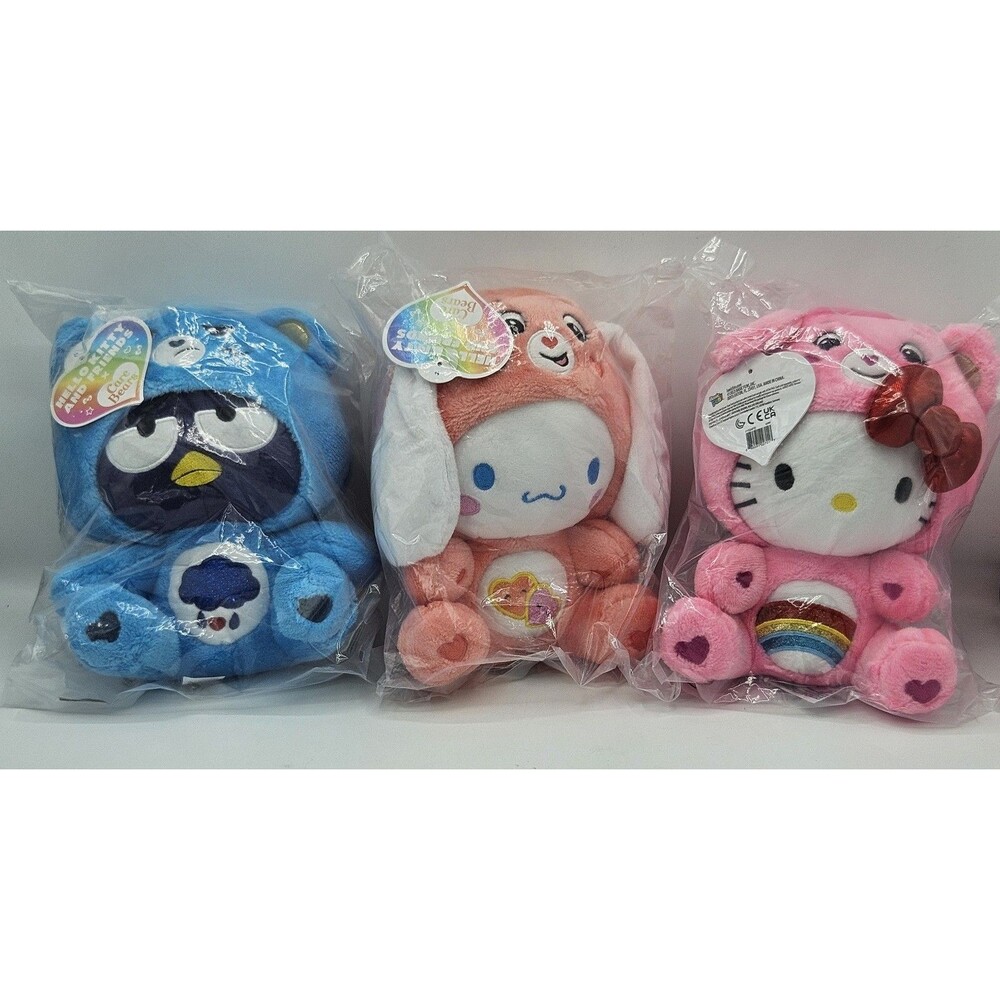 Hello Kitty Care Bears Friends Special Collectors Set of 3 New In Bag
